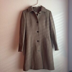 I. Crew Grey double Cloth Lady Coat